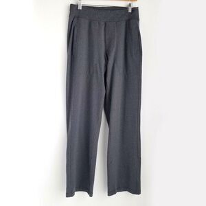 Lululemon Athletic Pants M Elastic Waist w/ Drawcord Straight Leg Gray 33"